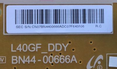 KIT DE TARJETAS PARA TV SAMSUNG / MAIN BN94-06778C / BN41-02064B / BN97-07695D / FUENTE BN4400666A / L40GF_DDY / BN44-00666A / T-CON BN96-28858A / V390HJ4-CE1 / PANEL CY-DF390BGMV1H / DISPLAY V390HJ4-PE1 REV.C1 / MODELO UN39FH5000FXZA PF03 - Imagen 6